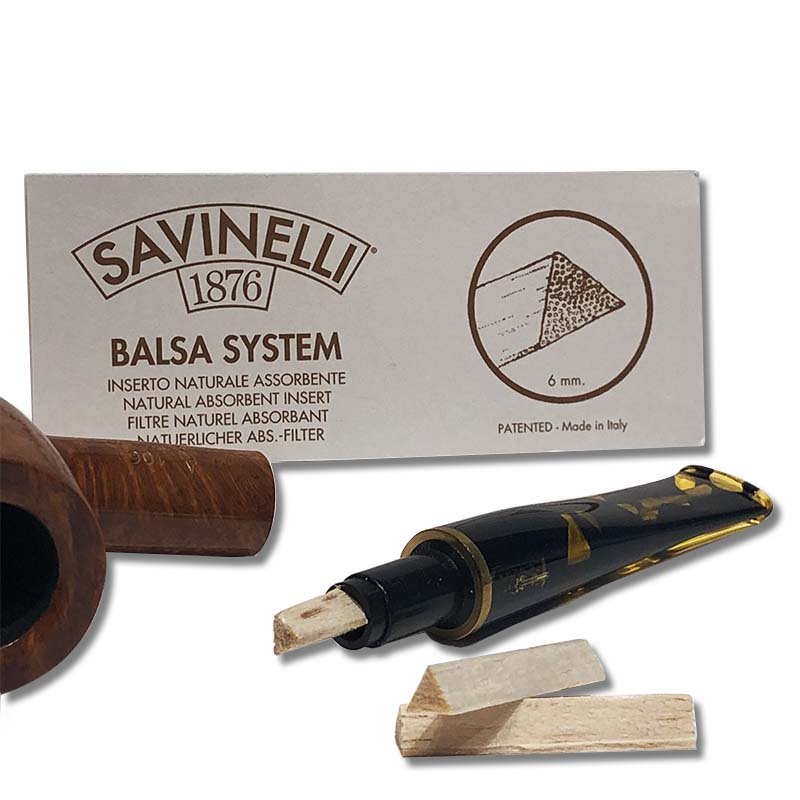Savinelli Balsa Filters 6mm - 20 Pack