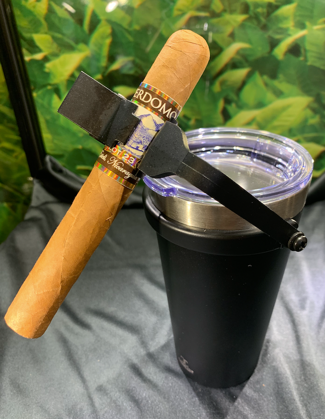 Caddy Cup Tumbler with Cigar Clip