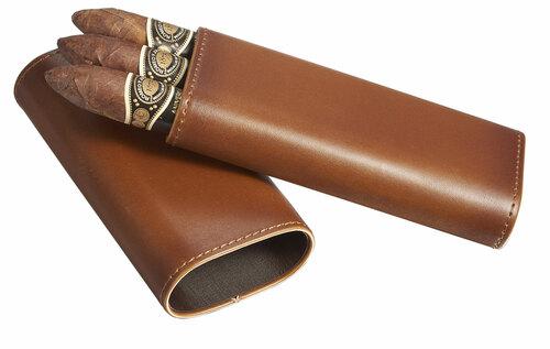 Santa Fe Leather Cigar Case - Brown