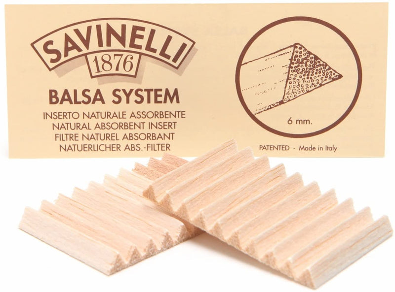 Savinelli Balsa Filters 6mm - 20 Pack