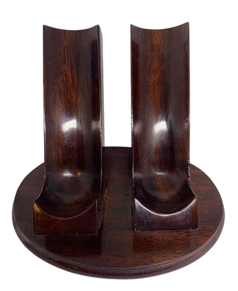 Pipe Stand Walnut for 2 Pipes