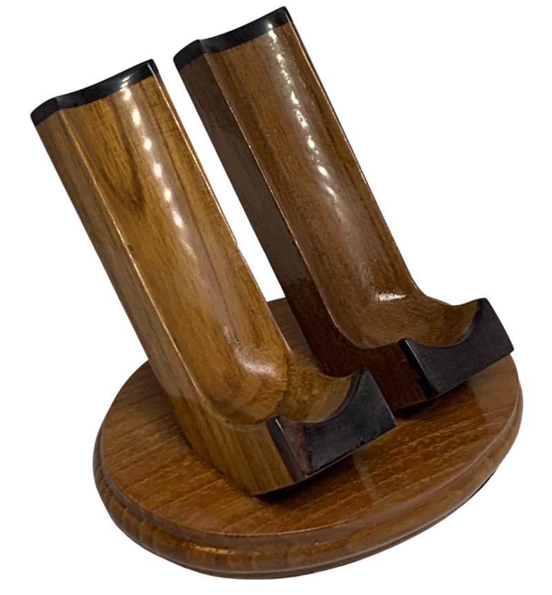 Pipe Stand Teak for 2 Pipes