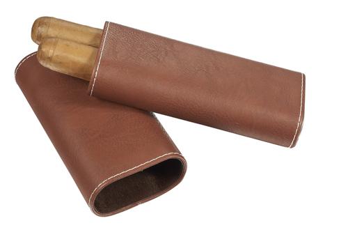 Santa Fe Leather Cigar Case - Chocolate
